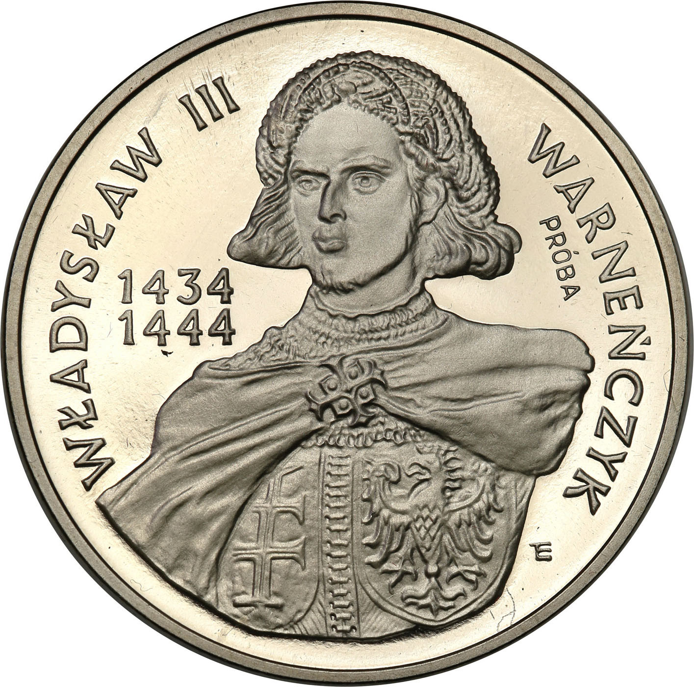 PRL. PRÓBA Nikiel 200 000 złotych 1992 – Władysław Warneńczyk - półpostać